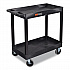 TUFFY XL Two-Shelf Heavy-Duty Multipurpose Utility Cart, Plastic, 500 lb Capacity, 35.25