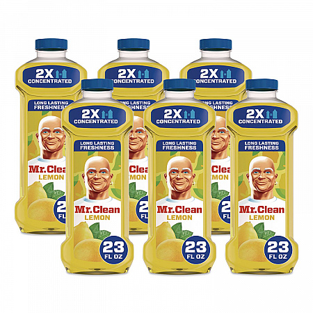 Multi-Surface Antibacterial Cleaner, Lemon Scent, 23 oz Bottle, 6/Carton (06892)