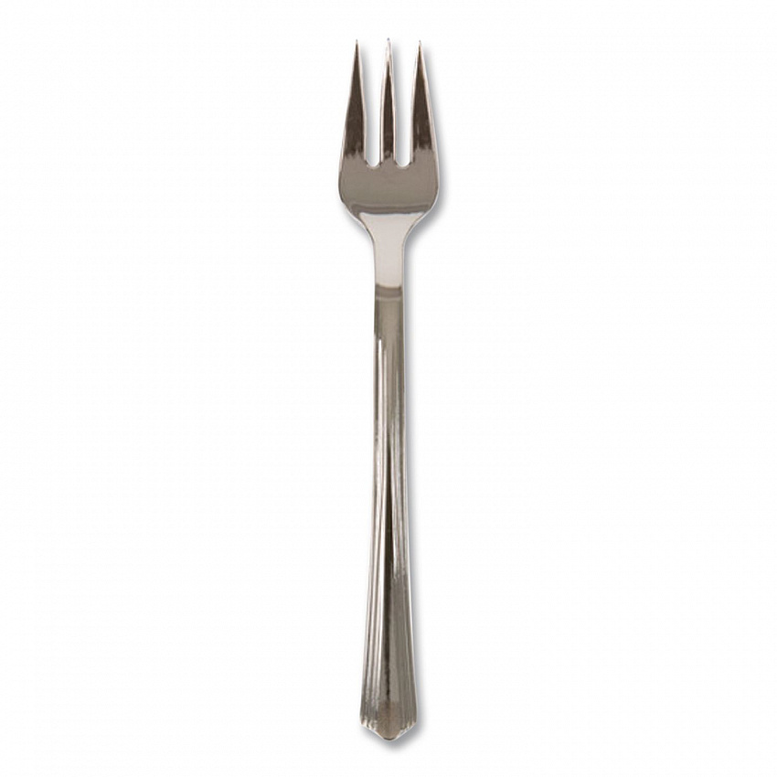 Petite Tasting Fork, Polystyrene, Silver, 400/Carton (RFPFK4)