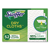 Dry Refill Cloths, 1-Ply, 10.4" x 8", White, 52/Pack (81216PK)