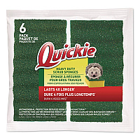 Heavy-Duty Scrubber Sponge, 4 x 2.5, 1" Thick, Yellow/Green, 6/Pack (2052220)