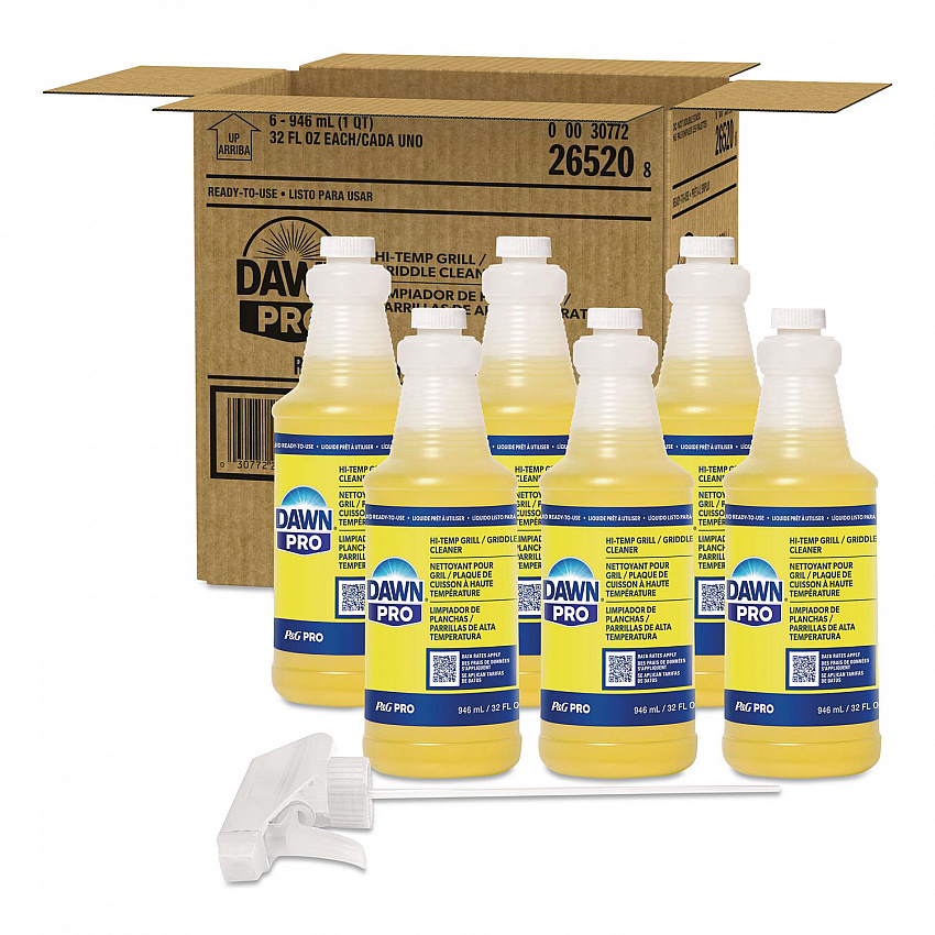 Hi-Temp Grill and Griddle Cleaner, 32 oz Bottle, 6/Carton (26520)