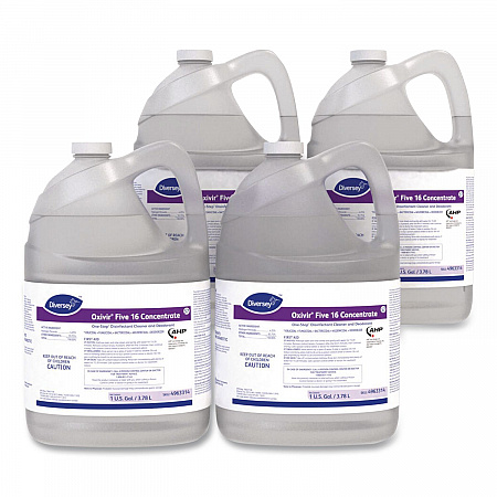 Five 16 One-Step Disinfectant Cleaner, Unscented, 1 gal Bottle, 4/Carton (4963314)