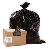 Linear Low-Density Can Liners, 33 gal, 0.63 mil, 33 x 39, Black, 25 Bags/Roll, 10 Rolls/Carton (B40790170)