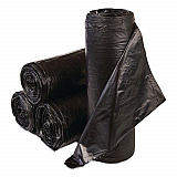 Low-Density Commercial Can Liners, 30 gal, 0.58 mil, 30" x 36", Black, Interleaved Roll, 25 Bags/Roll, 10 Rolls/Carton (WSL3036HVK)