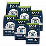 Dishwasher Detergent Packs, Free and Clear Scent, 16.4 oz Pack, 22 Pods/Pack, 6 Packs/Carton (969906CT)