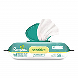 Sensitive Baby Wipes, 1-Ply, 6.8 x 7, Unscented, White, 56/Pack (87076EA)