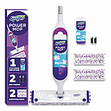 PowerMop Starter Kit, 15.4 x 5.3 White/Purple Cloth Head, 26" Silver Aluminum Handle (07242)