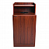 Food Service Trash Enclosure, 32 gal, Melamine Faced Chipboard, Mahogany (476DHMA)