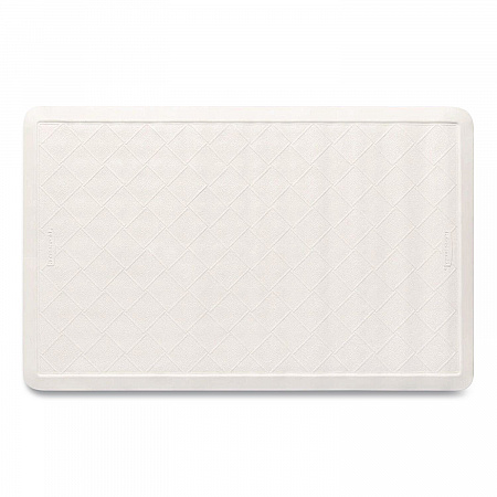 Safti-Grip Bath Mats, White Textured Surface, Suction-Cup Backing, 14