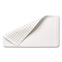 Safti-Grip Bath Mats, White Textured Surface, Suction-Cup Backing, 16" x 28" (1982726)