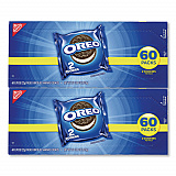 Oreo Chocolate Sandwich Cookies, Chocolate, 2 Cookies/Packet, 60 Packets/Box, 2 Boxes/Carton (30400072)