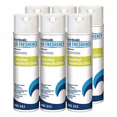 Aerosol Air Freshener, Citrus, 10 oz Aerosol Spray, 6/Carton (943)