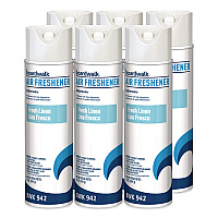 Aerosol Air Freshener, Fresh Linen, 10 oz Aerosol Spray, 6/Carton (942)