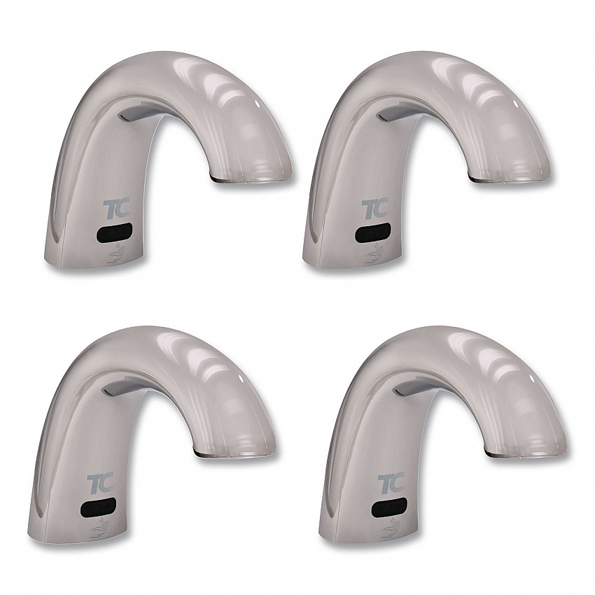 One Shot Soap Dispenser - Touch Free, Foam, 800 mL/1,600 mL, 11 x 14 x 3.5, Chrome, 4/Carton (1938171CT)