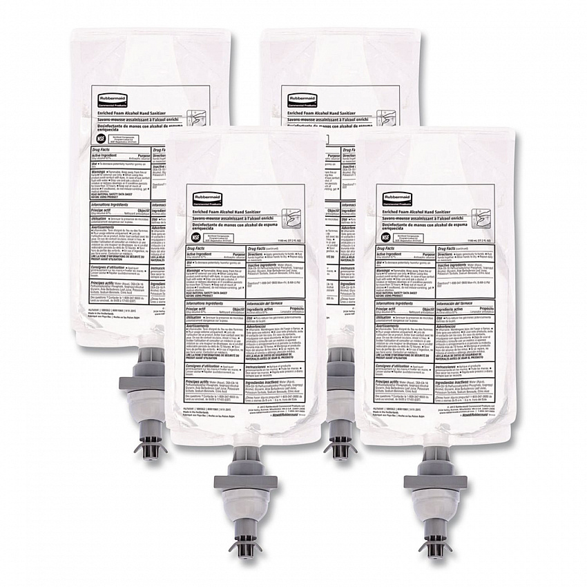 AutoFoam Refill With Alcohol Foam Hand Sanitizer, Clear, 1,000 mL, Unscented, 4/Carton (2080802)