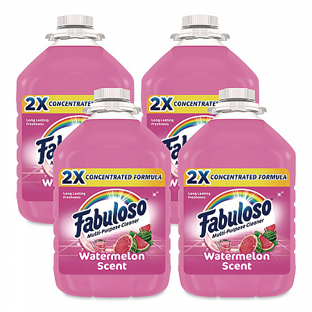 Multi-Use Cleaner, Watermelon Scent, 128 oz Bottle, 4/Carton (61051023CT)