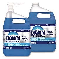 Manual Pot and Pan Dish Detergent with Pump, Dawn Original Scent, (1) Pump and (2) 1 gal Bottles/Carton (15260)