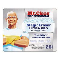 Magic Eraser Ultra Pro Multi-Purpose Cleaner, 4.72 x 1.38, 2.56" Thick, White, 26/Carton (17406)