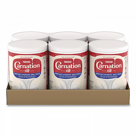 Instant Nonfat Dry Milk, Unsweetened, 8.5 lb Canister, 6/Carton (73249)