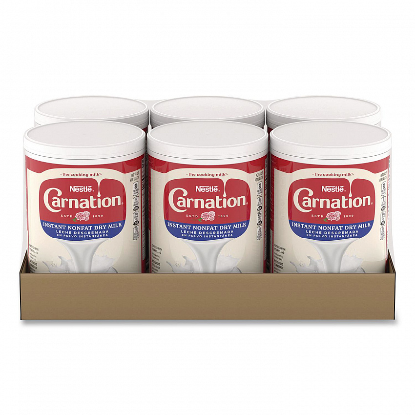 Instant Nonfat Dry Milk, Unsweetened, 8.5 lb Canister, 6/Carton (73249)