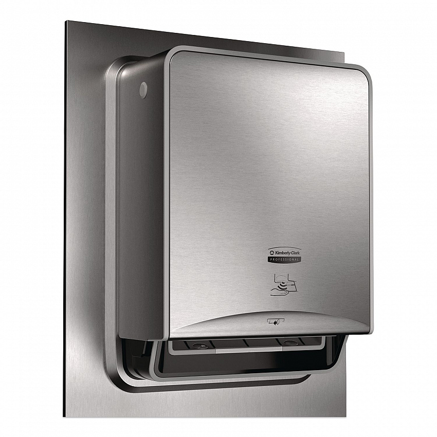 ICON Automatic Roll Towel Recessed Dispenser Housing with Trim Panel, 22 x 6.52 x 17.64, Stainless Steel (53699)