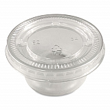 Portion Cups with Lids, 2 oz, Clear, 100/Pack, 25 Packs/Carton (60003018)