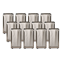 Venue Classic Tabletop Napkin Dispenser, 4.5 x 4.5 x 6, Stainless Steel, 12/Carton (H985XCT)