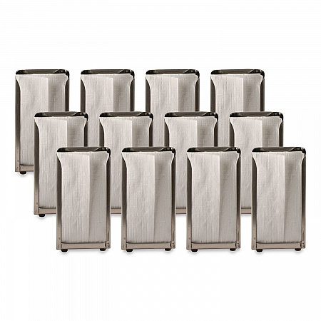 Venue Classic Tabletop Napkin Dispenser, 4.5 x 4.5 x 6, Stainless Steel, 12/Carton (H985XCT)