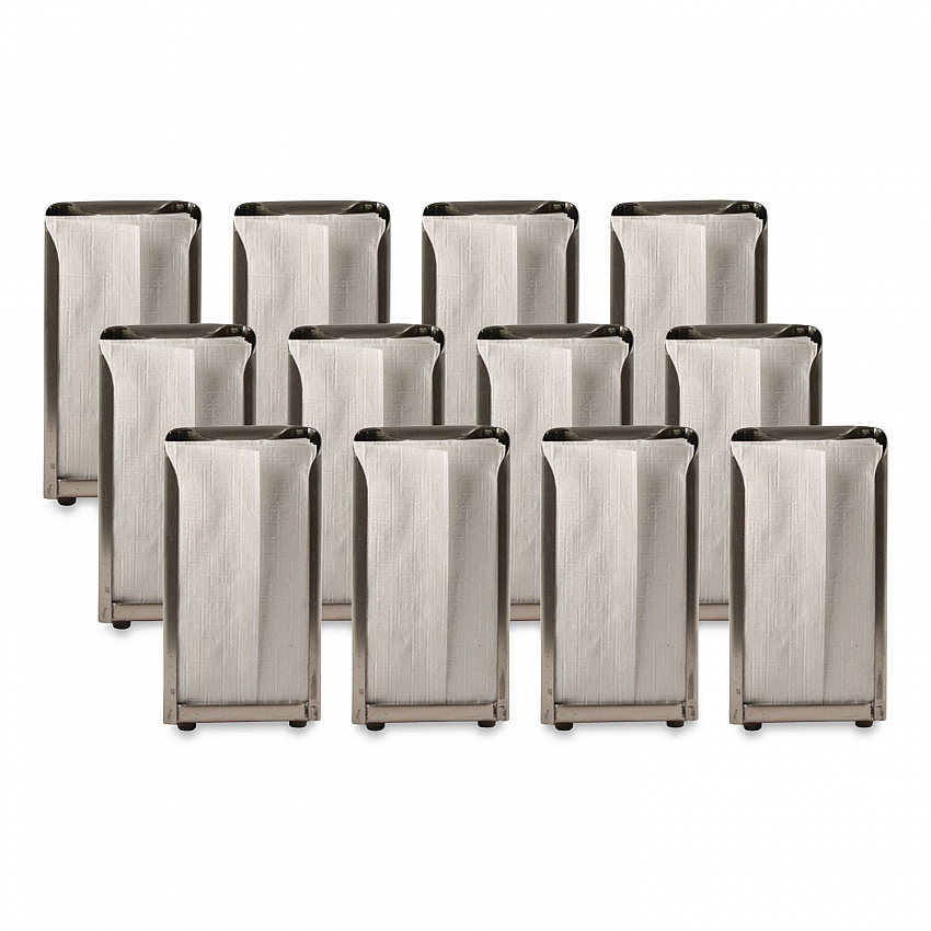 Venue Classic Tabletop Napkin Dispenser, 4.5 x 4.5 x 6, Stainless Steel, 12/Carton (H985XCT)