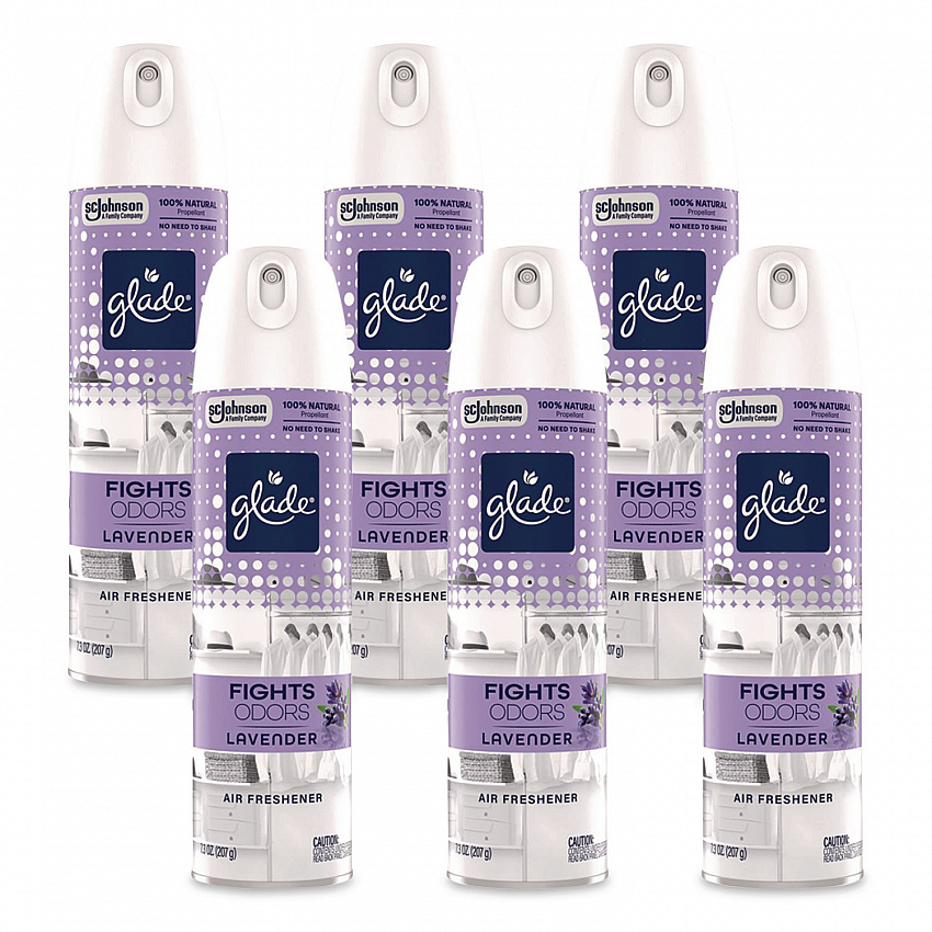 Air Freshener, Lavender, 7.3 oz Aerosol Spray, 6/Carton (391403)