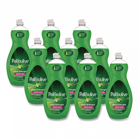 Dish Soap Liquid, Green Scent, 32.5 oz Bottle, 9/Carton (US04282CT)