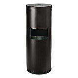 Floor Stand Wet Wipe Dispenser Station with 7 Gallon Built-In Trash Can, 13.1 x 13.1 x 36, Black (GRI509BLK)