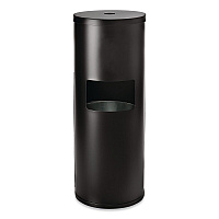 Floor Stand Wet Wipe Dispenser Station with 7 Gallon Built-In Trash Can, 13.1 x 13.1 x 36, Black (GRI509BLK)