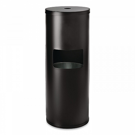 Floor Stand Wet Wipe Dispenser Station with 7 Gallon Built-In Trash Can, 13.1 x 13.1 x 36, Black (GRI509BLK)