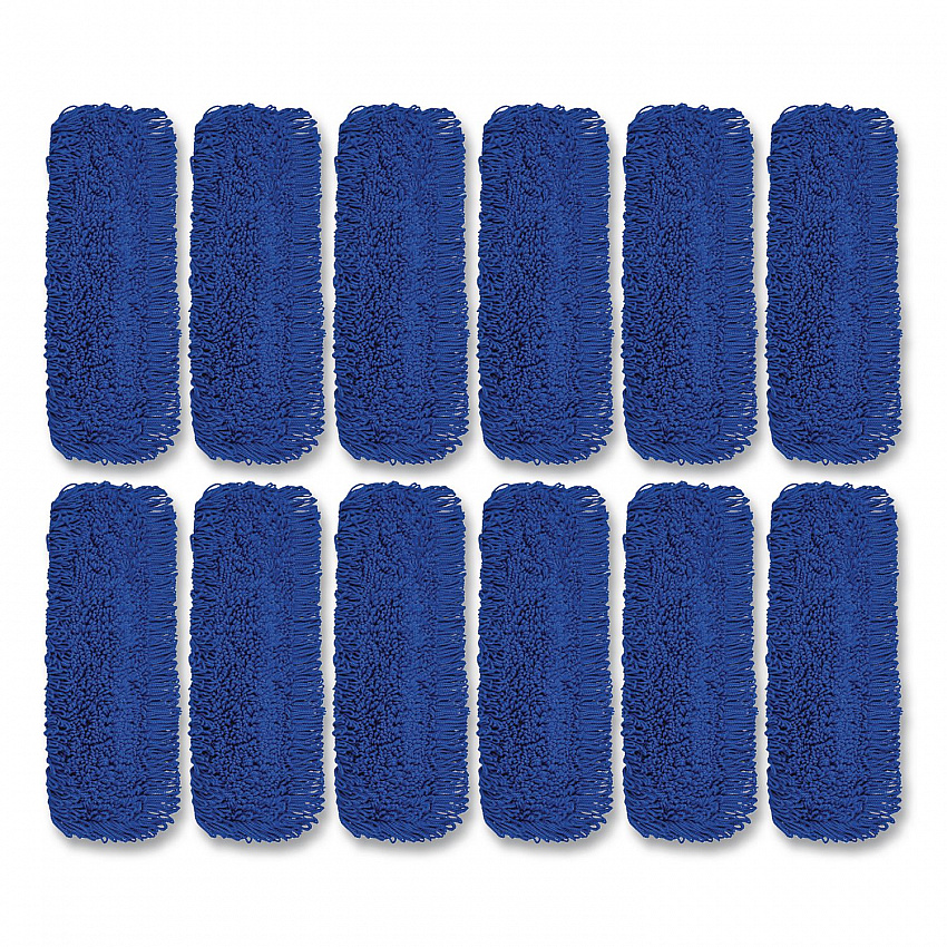 Microfiber Looped Dust Mop Pad Head, 24 x 5, Blue, 12/Carton (GRI1822412PK)