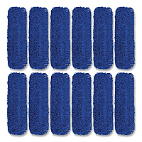 Microfiber Looped Dust Mop Pad Head, 36 x 5, Blue, 12/Carton (GRI1823612PK)