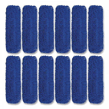 Microfiber Looped Dust Mop Pad Head, 36 x 5, Blue, 12/Carton (GRI1823612PK)