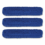 Microfiber Looped Dust Mop Pad Head, 48 x 5, Blue, 3/Pack (GRI182483PK)