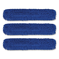 Microfiber Looped Dust Mop Pad Head, 48 x 5, Blue, 3/Pack (GRI182483PK)