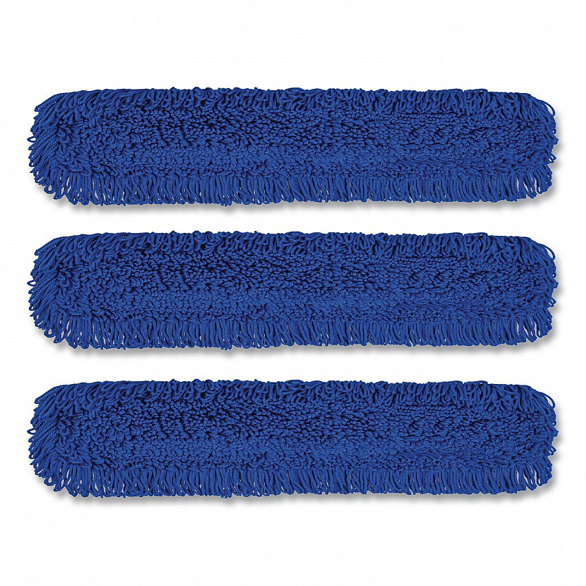 Microfiber Looped Dust Mop Pad Head, 48 x 5, Blue, 3/Pack (GRI182483PK)