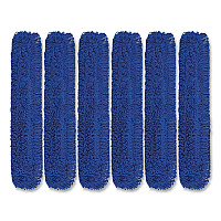 Microfiber Looped Dust Mop Pad Head, 48 x 5, Blue, 6/Pack (GRI182486PK)