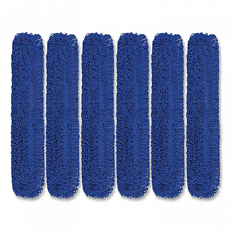 Microfiber Looped Dust Mop Pad Head, 48 x 5, Blue, 6/Pack (GRI182486PK)