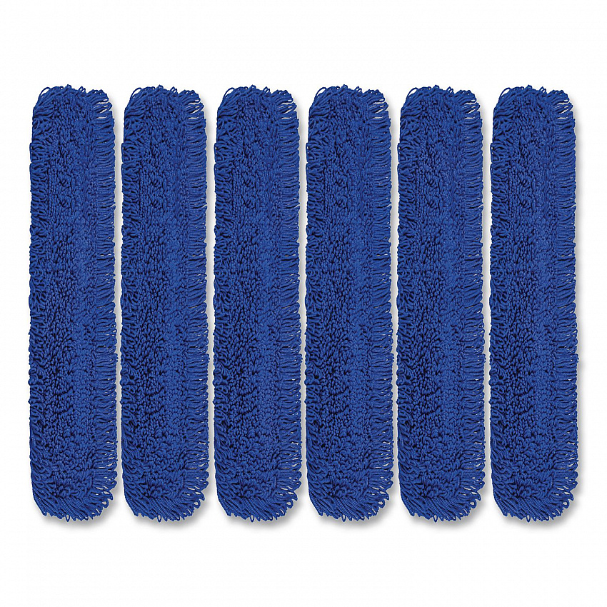Microfiber Looped Dust Mop Pad Head, 48 x 5, Blue, 6/Pack (GRI182486PK)