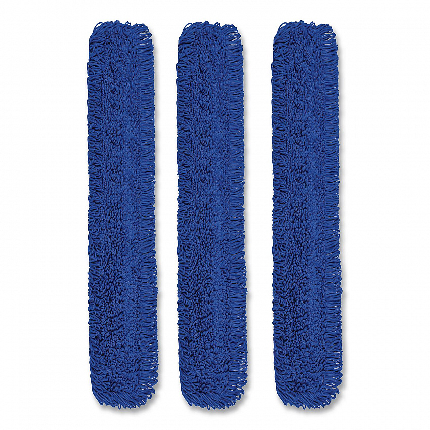 Microfiber Looped Dust Mop Pad Head, 60 x 5, Blue, 3/Pack (GRI182603PK)