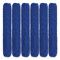 Microfiber Looped Dust Mop Pad Head, 60 x 5, Blue, 6/Pack (GRI182606PK)
