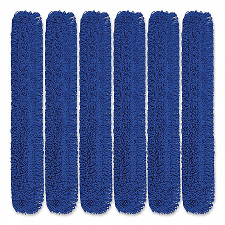 Microfiber Looped Dust Mop Pad Head, 60 x 5, Blue, 6/Pack (GRI182606PK)