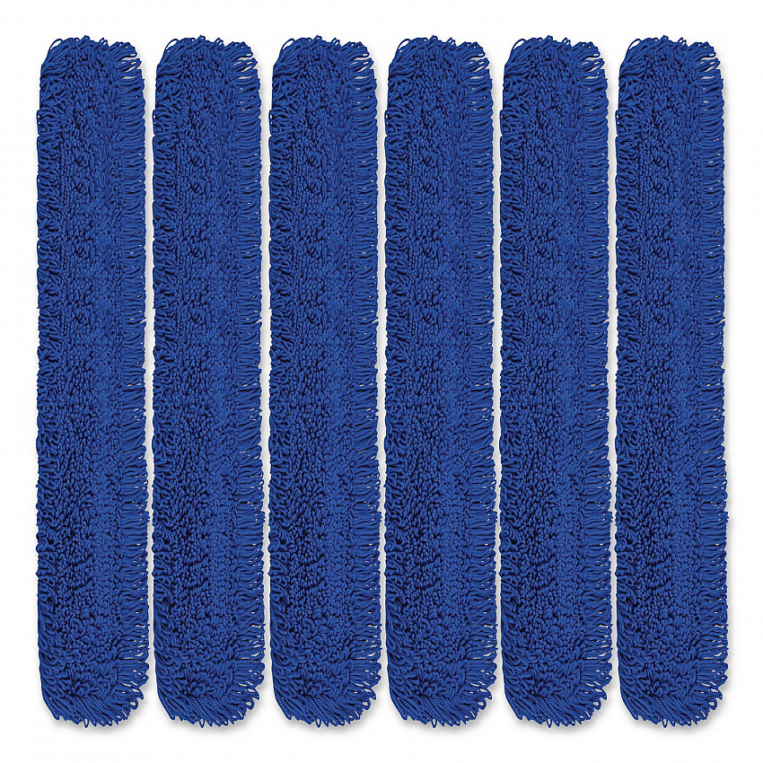 Microfiber Looped Dust Mop Pad Head, 60 x 5, Blue, 6/Pack (GRI182606PK)
