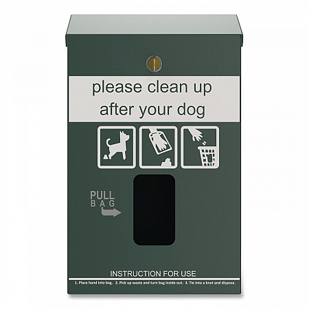 Wall-Mount Pet Waste Header Bag Dispenser, Green (FLO13HDG)