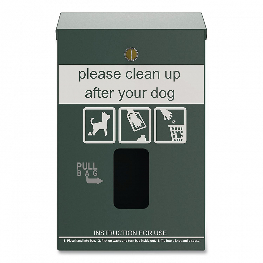 Wall-Mount Pet Waste Header Bag Dispenser, Green (FLO13HDG)